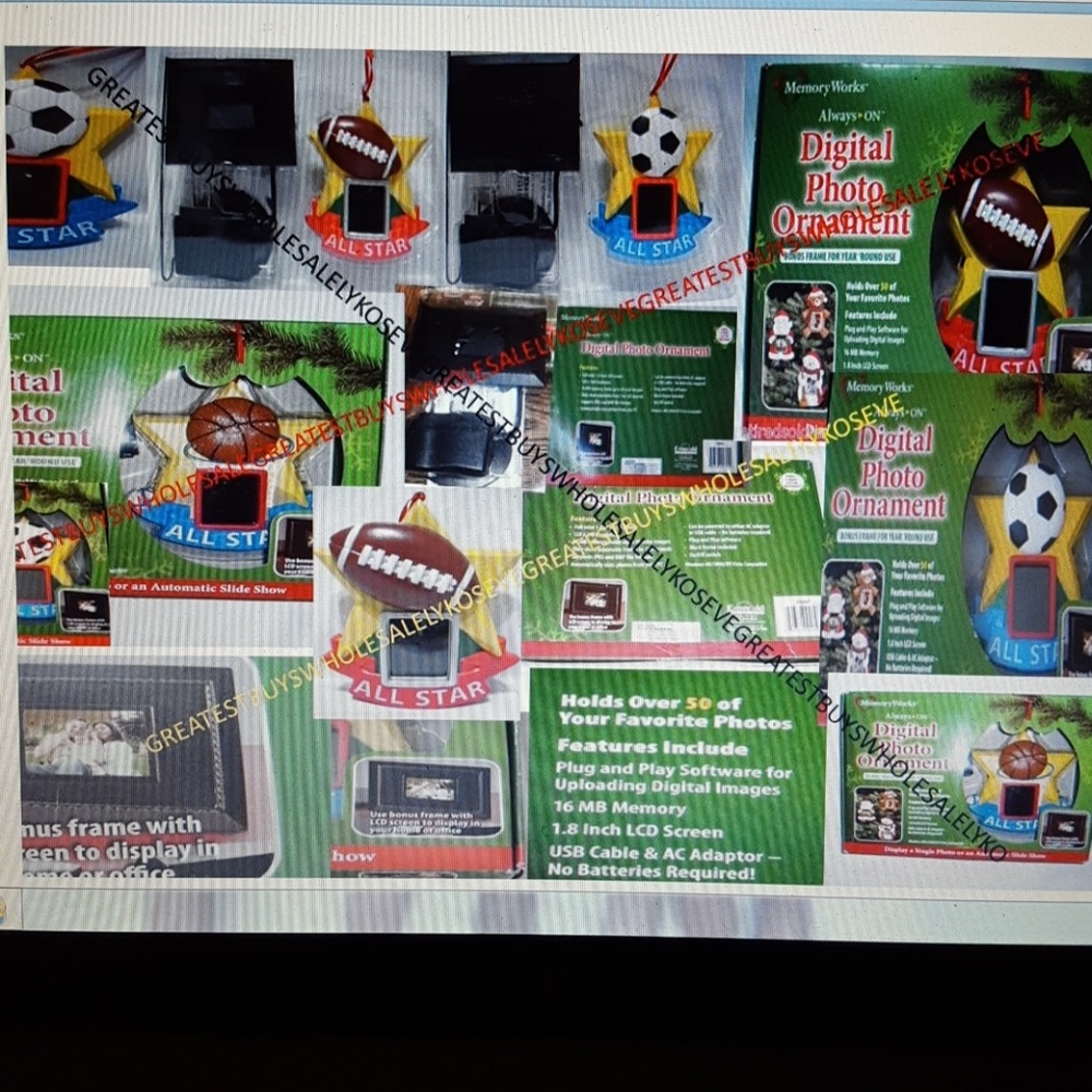 Digital photo ornament Sports